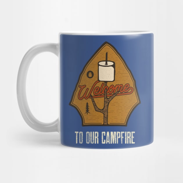 Welcome to Our Campfire / Retro Design / Camping Lovers / Vintage Design by Redboy